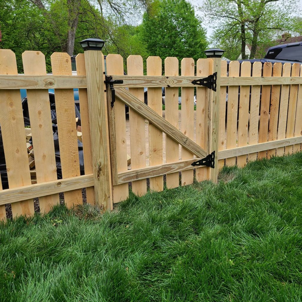 wood fence with fantastic grass yard